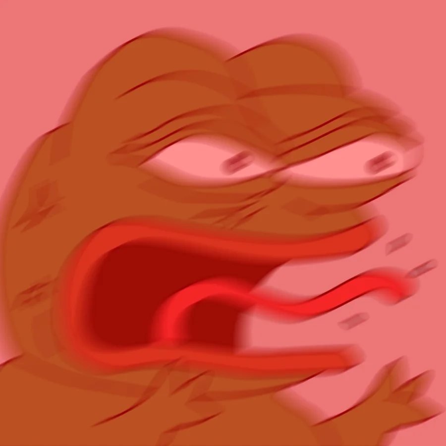The original Angry Pepe drawing that became the definitive template for the meme.
