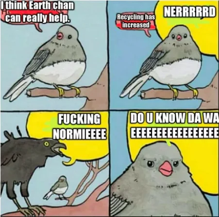 A remix stuffing the template with late-2010s meme references including Earth-chan and Ugandan Knuckles.