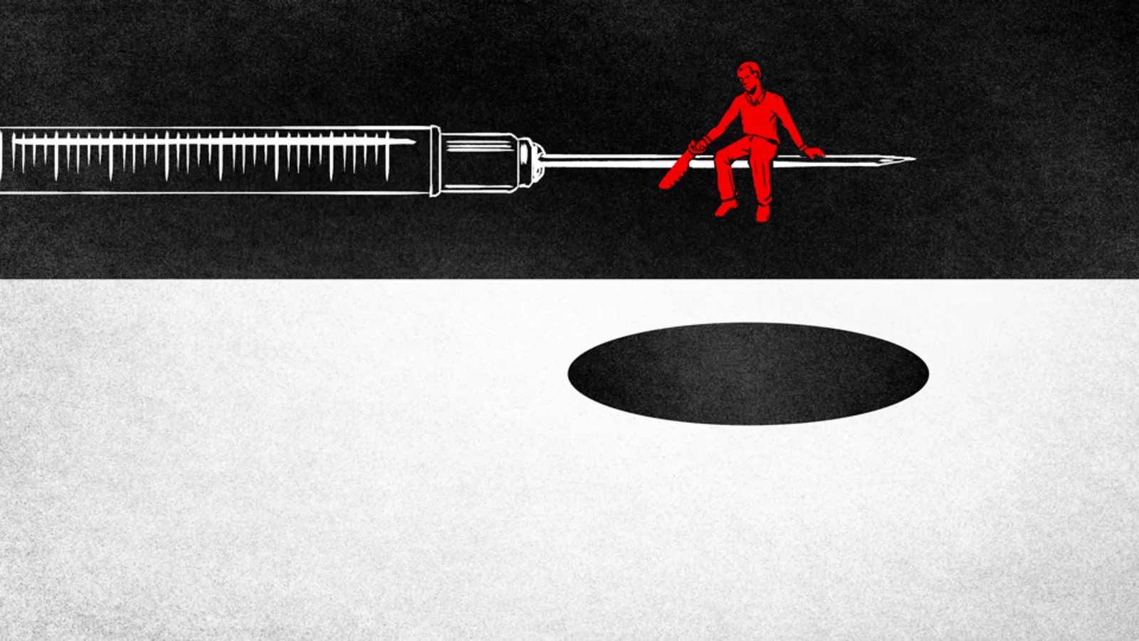 Editorial-style illustration used to depict the anti-vaccination movement and the controversy surrounding vaccine safety.