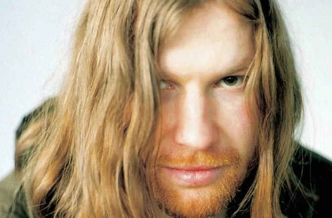 Richard D. James, the British electronic musician known as Aphex Twin, in a close-up portrait.