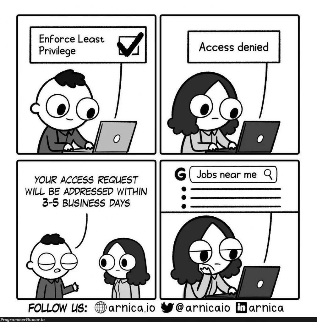 App permission frustration comic.