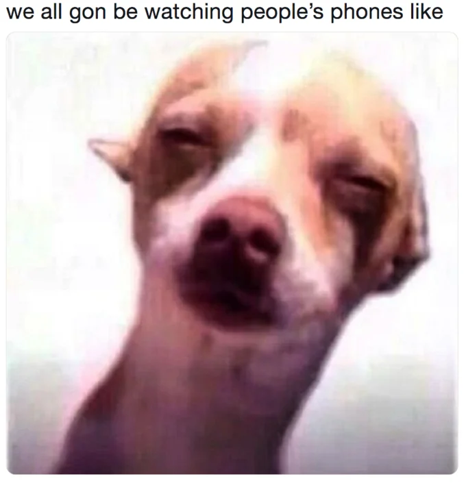 A reaction meme playing on the AirPods Live Listen eavesdropping trend, imagining the emotional fallout of overhearing something painful.