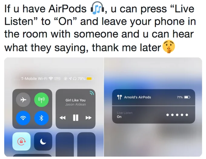 One of the earliest AirPods jokes: users compared the earbuds' elongated stems to electric toothbrush heads dangling from the ear.