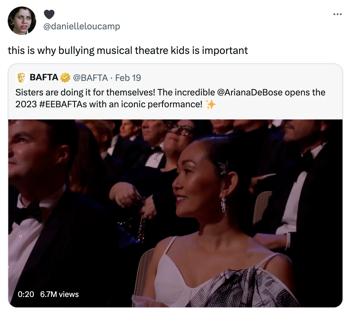 Official BAFTA performance announcement.