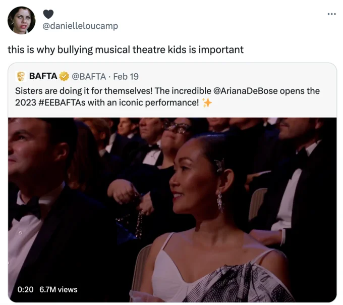 BAFTA official promotion post.