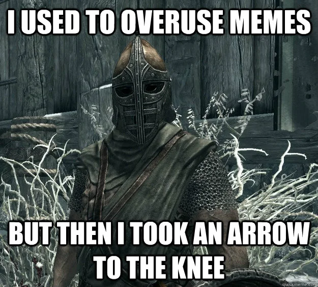 Meta meme overuse commentary.