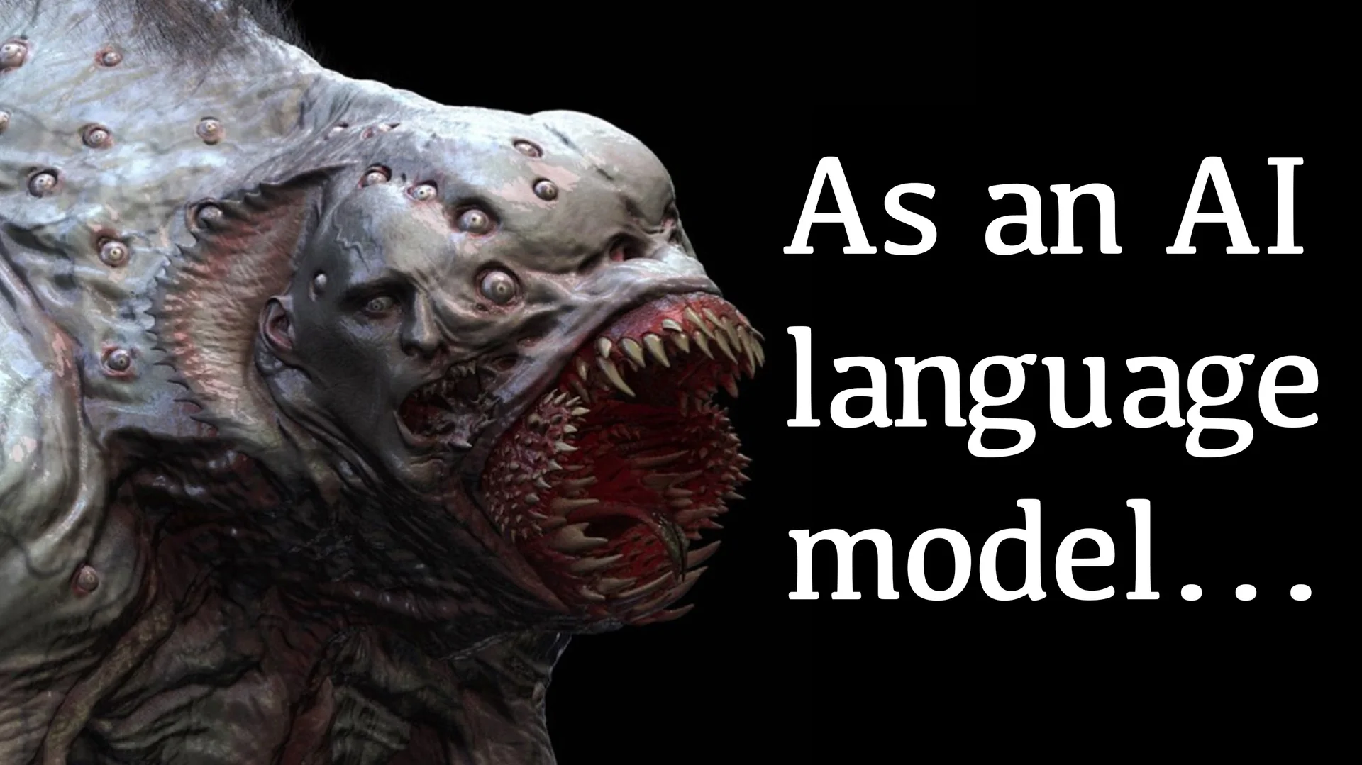 The iconic 'As an AI Language Model' response that became a widely mocked phrase in AI discourse.