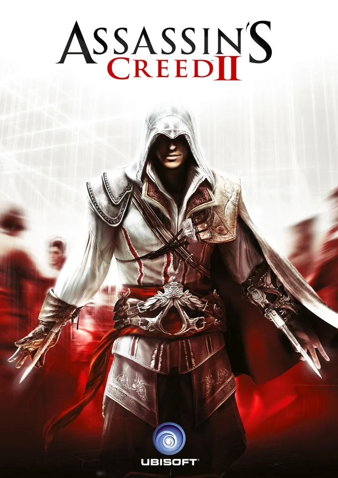 Box art for Assassin's Creed II (2009), which introduced the beloved Renaissance-era protagonist Ezio Auditore.