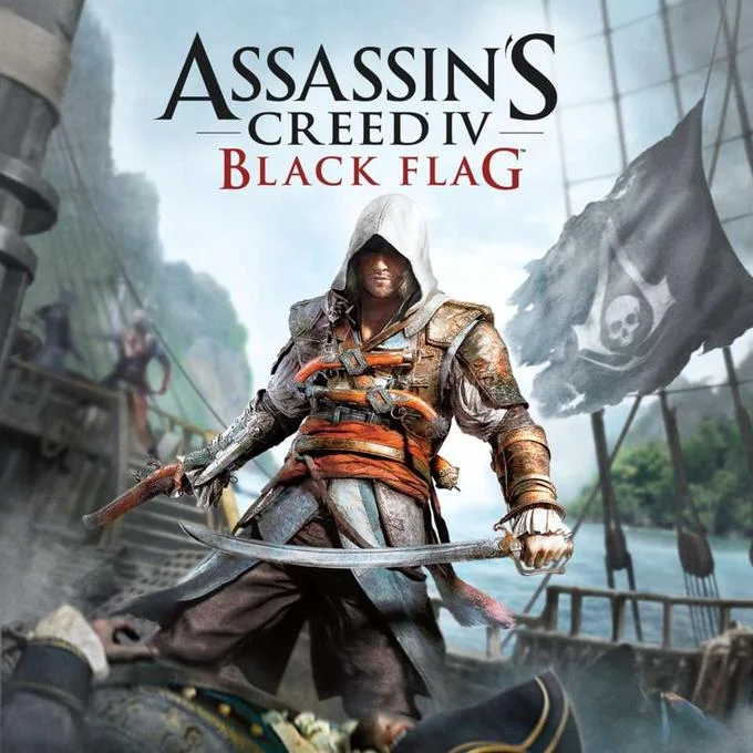 Cover art for Assassin's Creed IV: Black Flag (2013), which introduced pirate-assassin Edward Kenway.