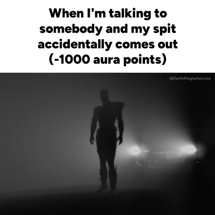 Spitting during conversation causes major aura point loss.