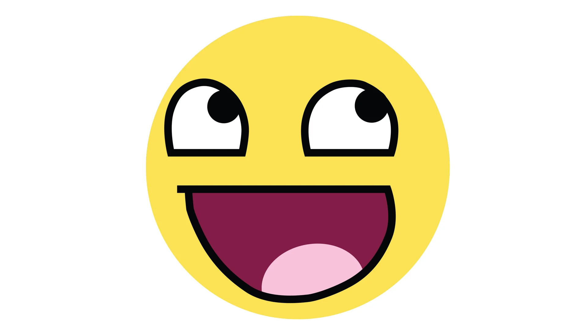 The original Awesome Face (Epic Smiley), the yellow grinning emoticon that spread across imageboards and forums in the mid-2000s.
