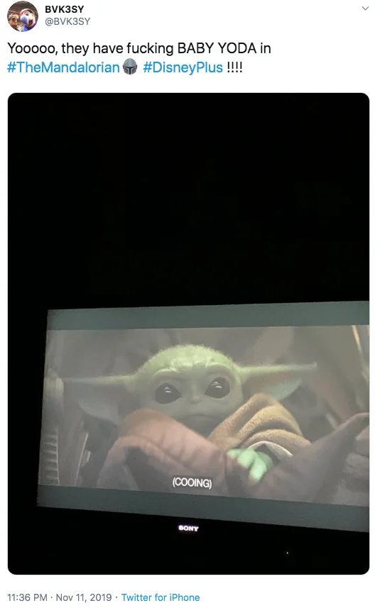 Pre-premiere discovery reaction.
