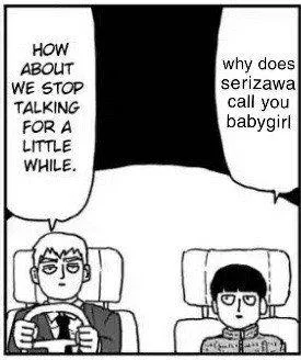 Anime dialogue babygirl format.
