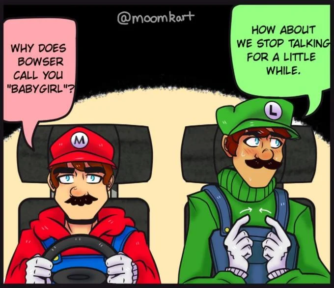 Mario Kart babygirl template.