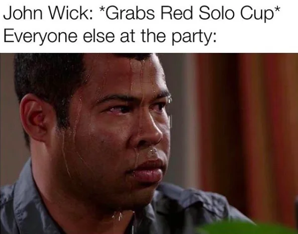 Turning John Wick's improvisation into a game night nightmare, the meme escalates from bullets to the dreaded +4 Uno card.