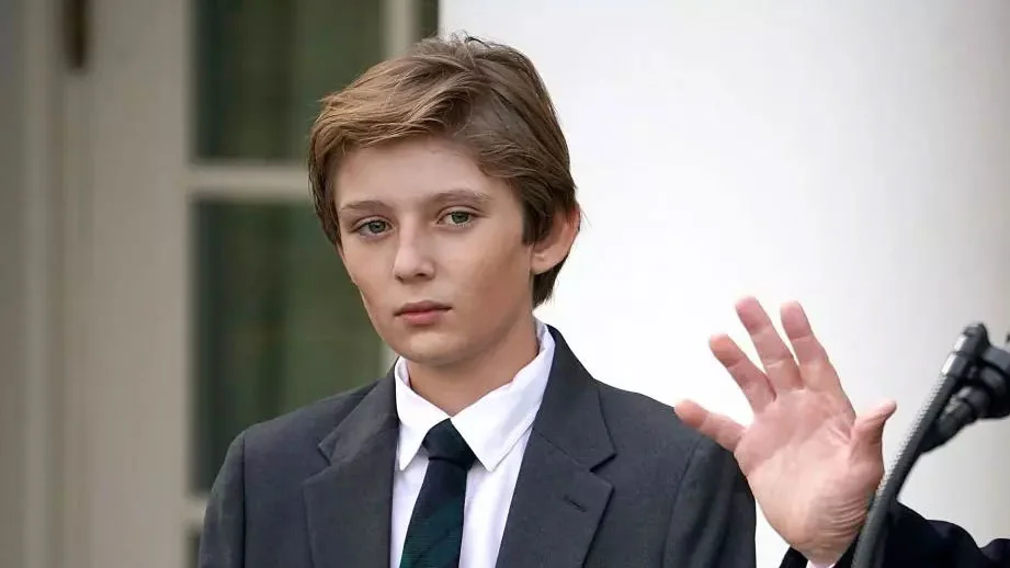 Barron Trump, the youngest son of Donald and Melania Trump, photographed at the White House.