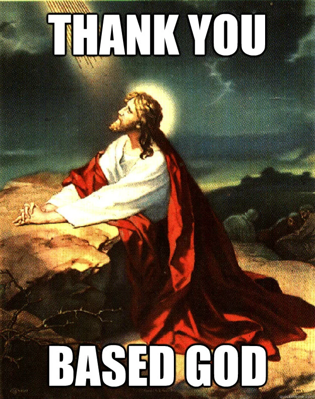 Religious art ironic substitution.