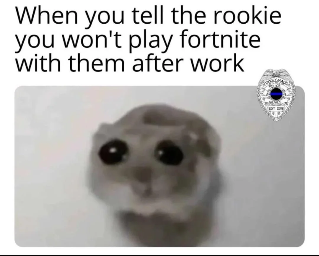 Gaming teammate refusal joke.