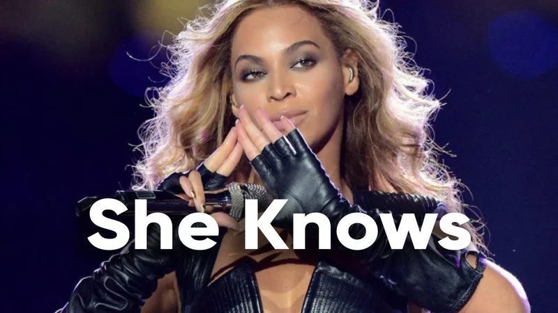 Beyoncé performance image from the viral conspiracy theory meme trend.