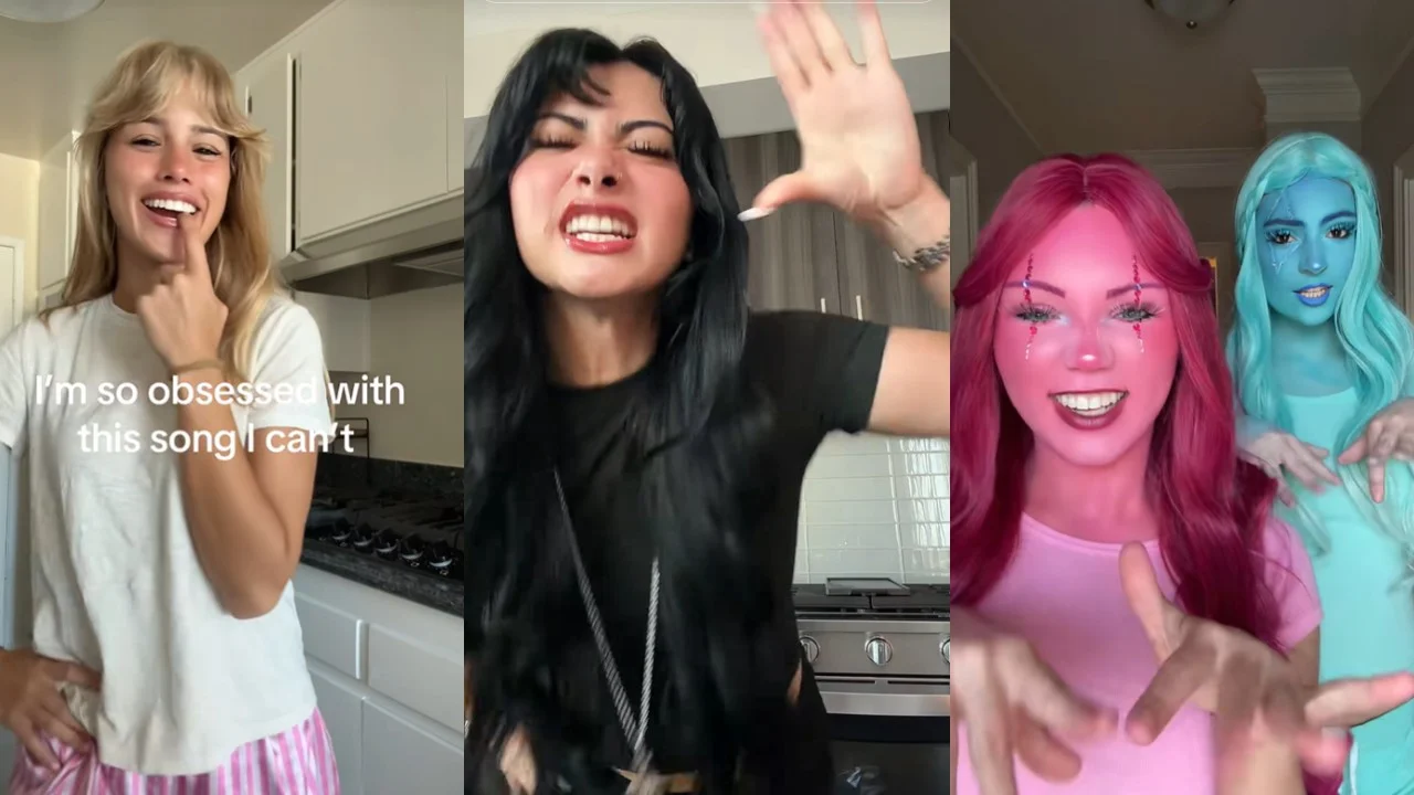 A compilation of TikTok creators participating in the viral 'BFF4L' trend by Holottacheese, lip-syncing and performing along to the song's dramatic lyrics.