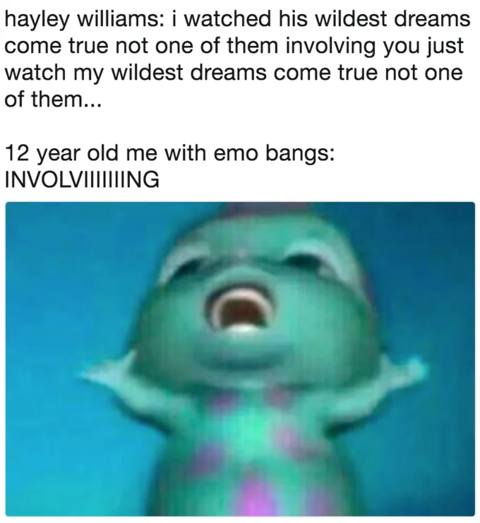 Emo subculture nostalgia from teenage years.
