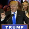 Trump at a campaign rally during the 2016 election cycle.