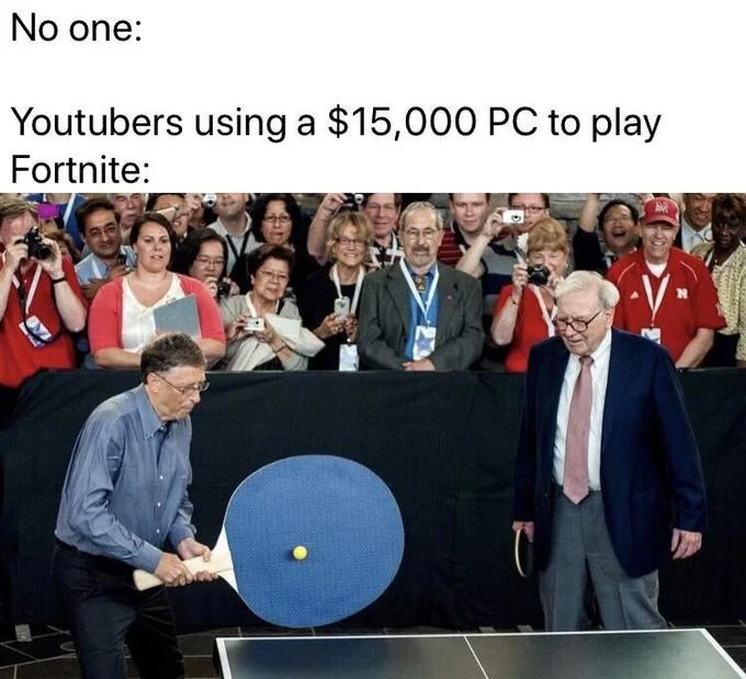 A popular iteration of the meme comparing the oversized paddle to using a calculator for trivial arithmetic.