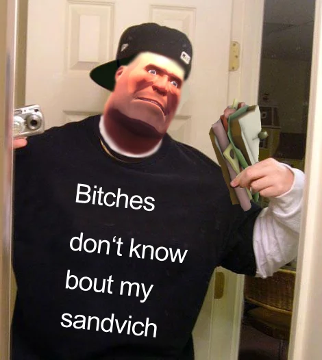 A Team Fortress 2 variant featuring the Heavy character and his signature 'Sandvich.'