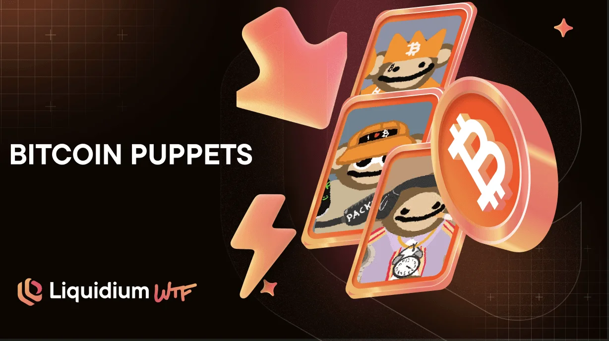 Bitcoin Puppets NFT collection official branding and promotional image.