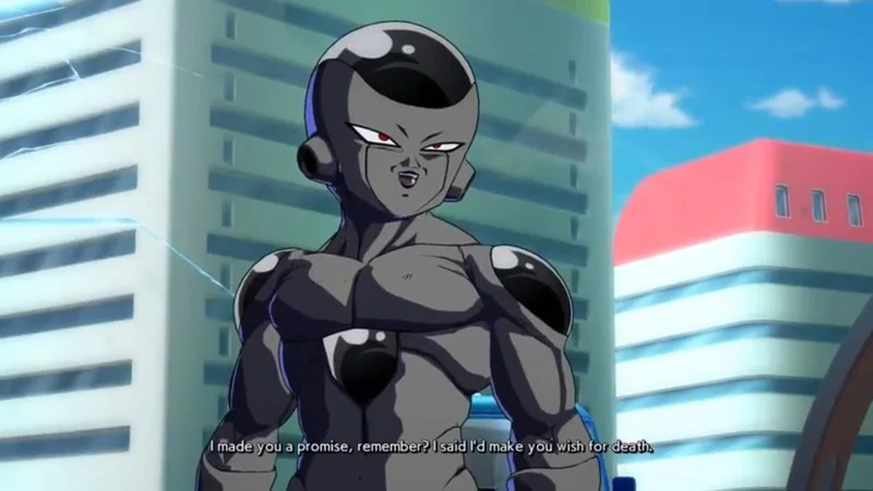 The iconic Black Frieza form that sparked widespread meme adoption.