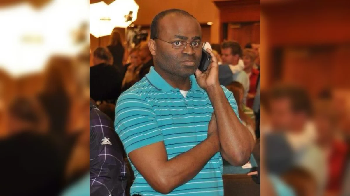 The iconic 'Black Guy on the Phone' image used as the entry banner for the meme.