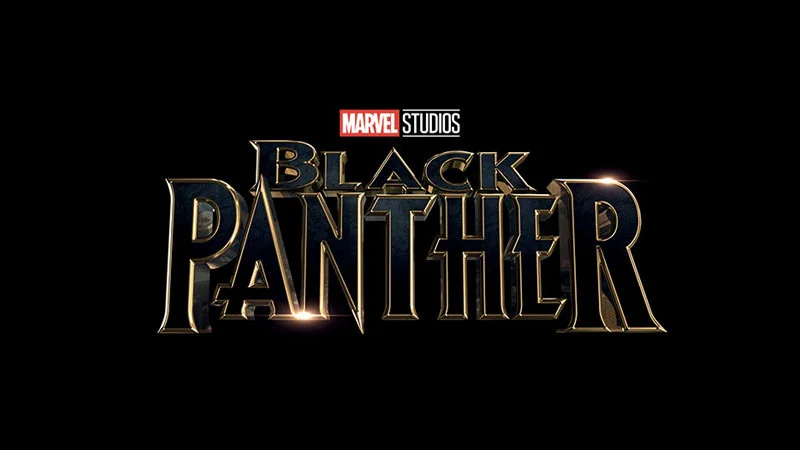 The official Marvel Studios logo for the 2018 Black Panther film.