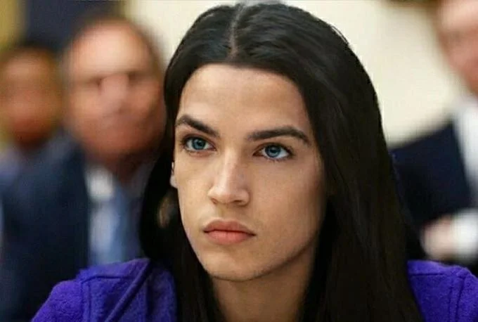 A gender-swapped parody variant of the Blonde AOC edit, reimagining her as a male counterpart.
