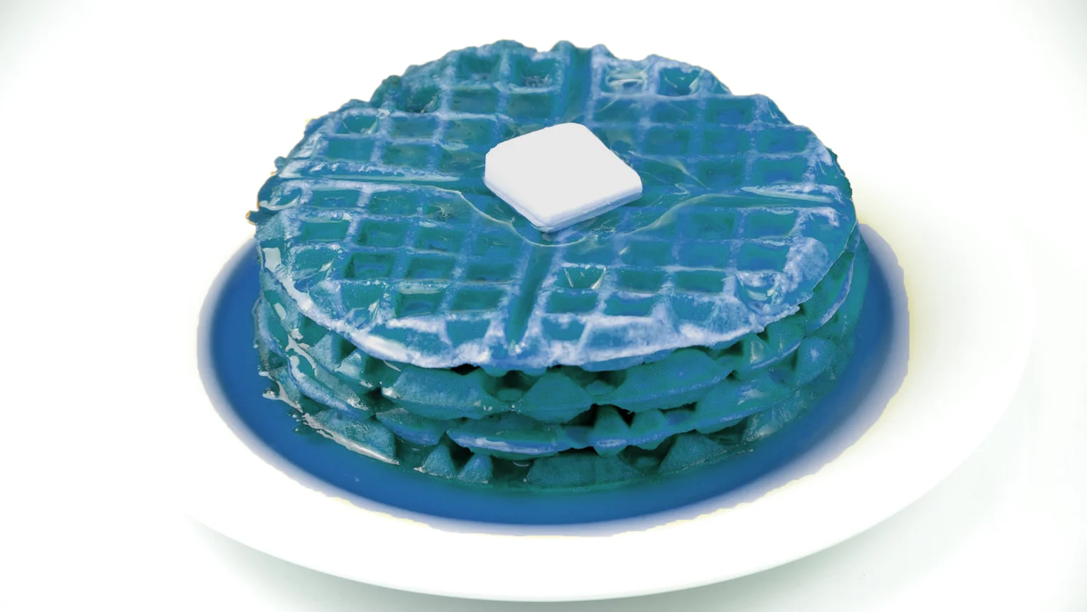 The iconic blue waffle image associated with the infamous internet urban legend.