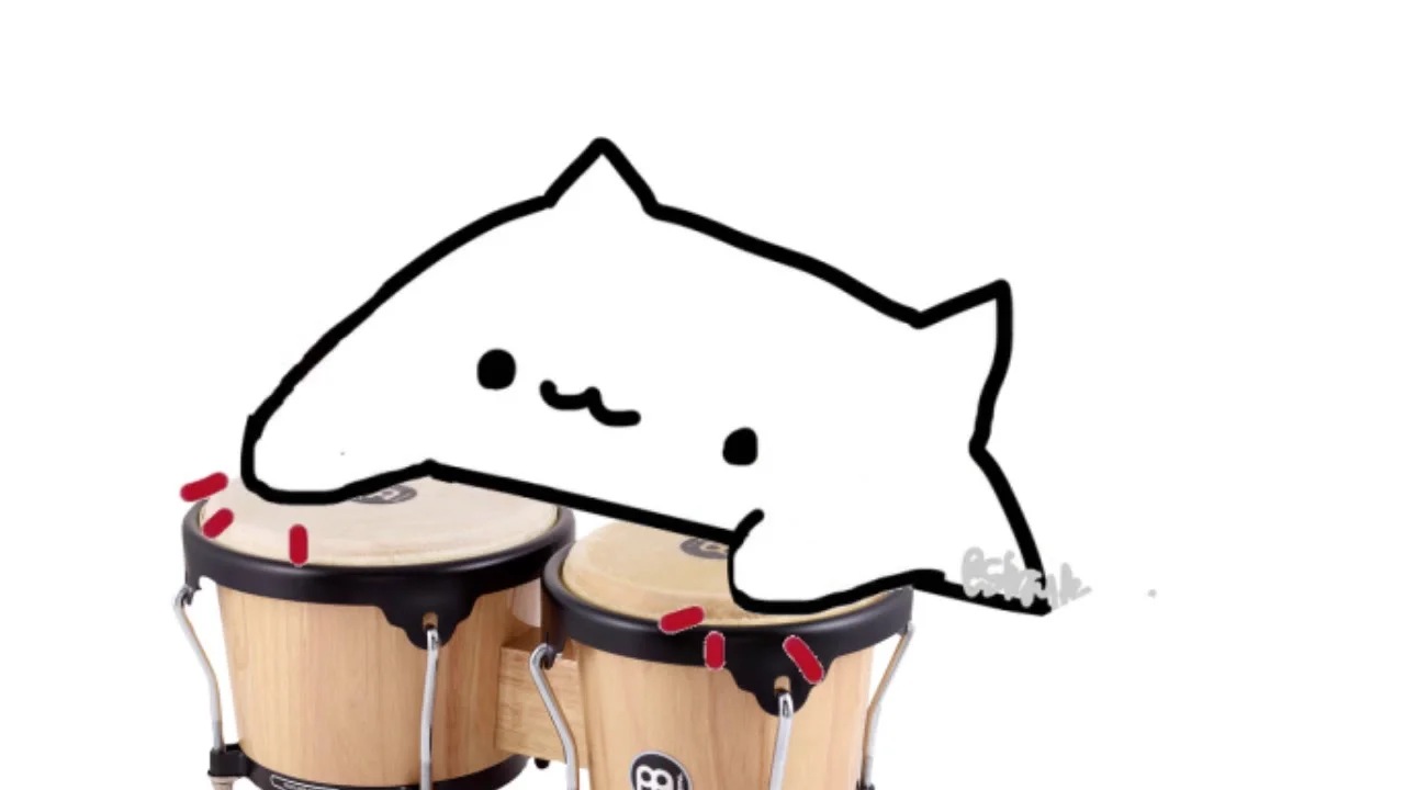 The iconic original Bongo Cat meme format.