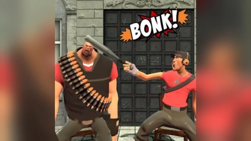 Live-action Bonk meme recreation.