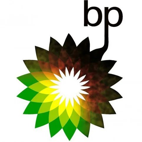 A parody of the BP logo, altered to reflect the environmental devastation of the 2010 Gulf of Mexico oil spill.