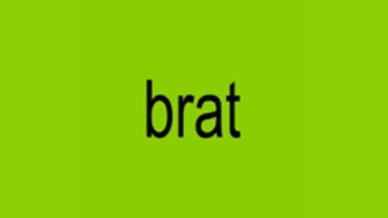 Core Brat aesthetic template in neon green.