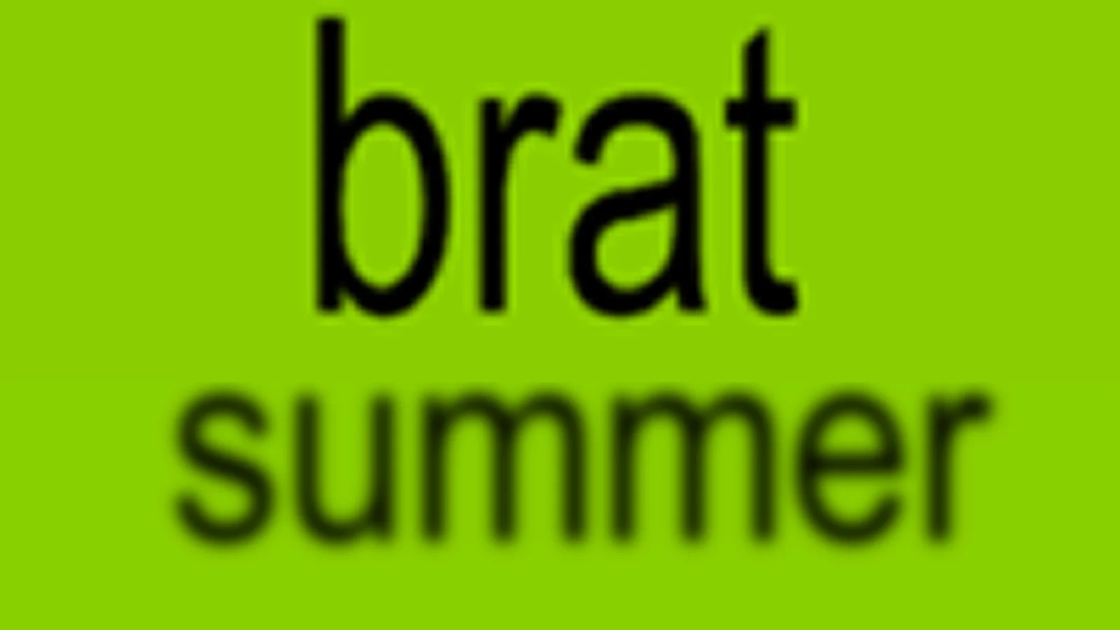 Definitive visual representation of Brat Summer 2024.