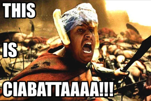 300 parody with Leonidas and bread pun.