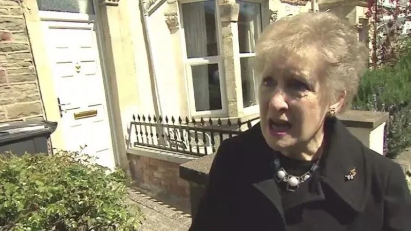 Brenda's iconic exasperated reaction moment from BBC interview.