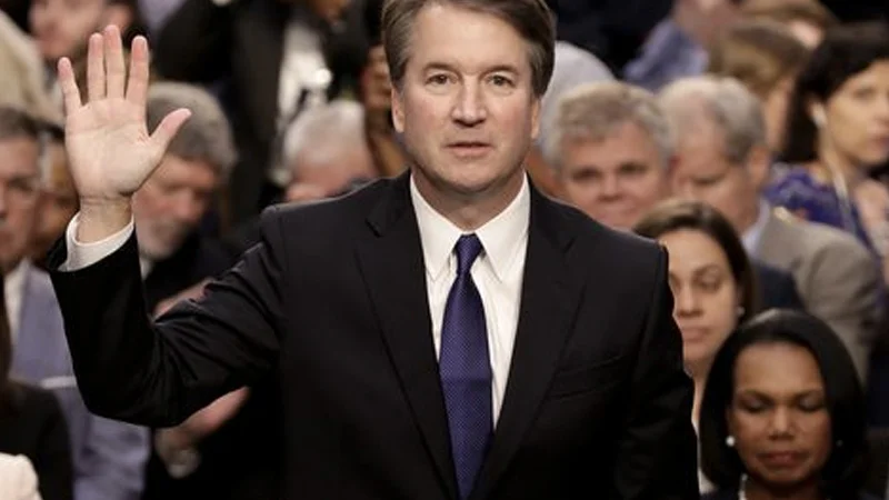 Brett Kavanaugh is sworn in during his Senate Judiciary Committee confirmation hearing for the Supreme Court.