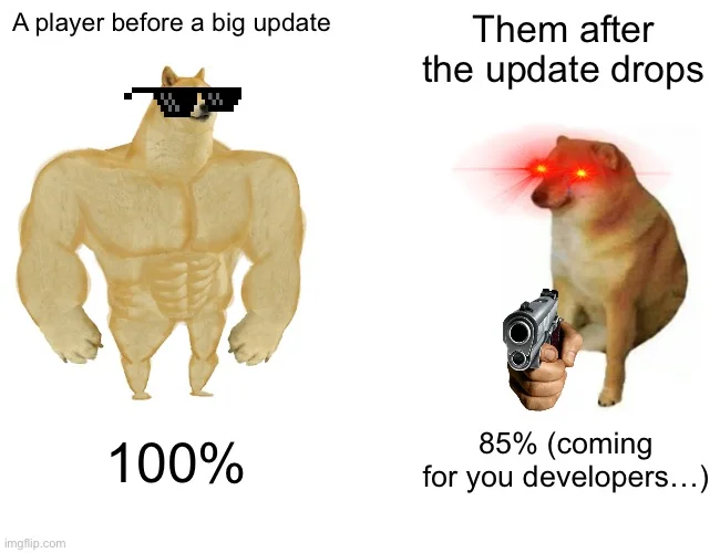 Gaming balance changes and player impact.