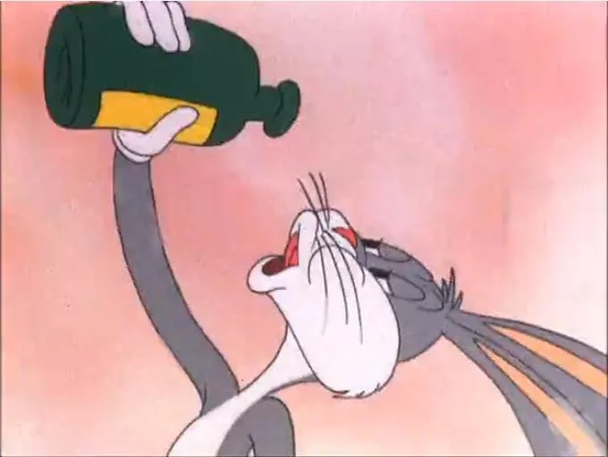 The original Looney Tunes scene that inspired the 'Bugs Bunny's No' reaction meme.