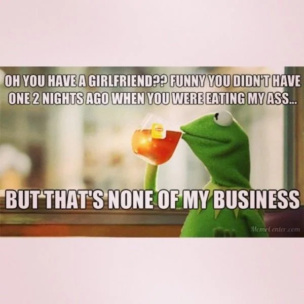 Kermit commenting on double standards.