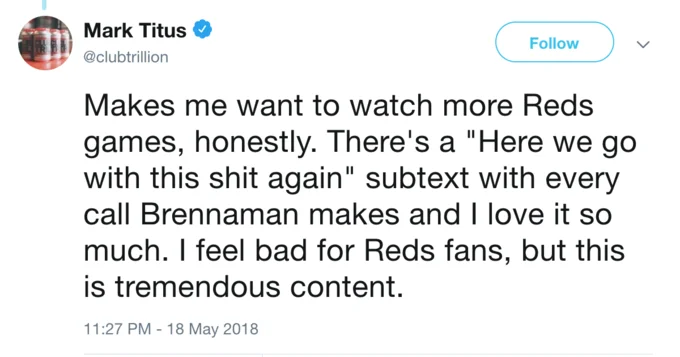 Mark Titus applies meme to Reds fans.
