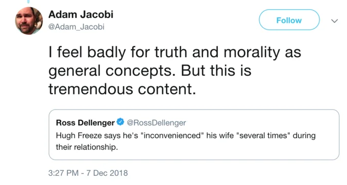 Jacobi applies meme to truth and morality.