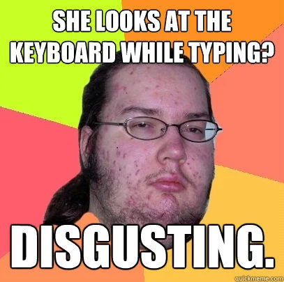 The unedited webcam source photo from which the Butthurt Dweller face crop was taken.
