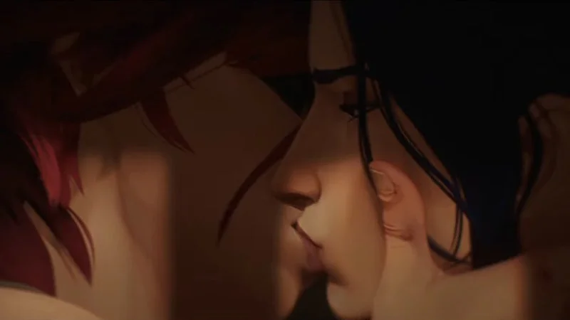 The iconic Caitvi intimate scene from Arcane finale.