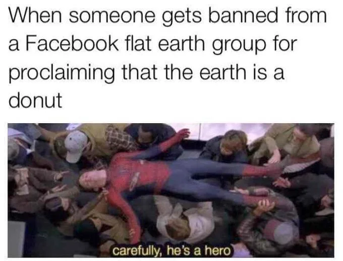 A variation celebrating trolling flat earth groups online.